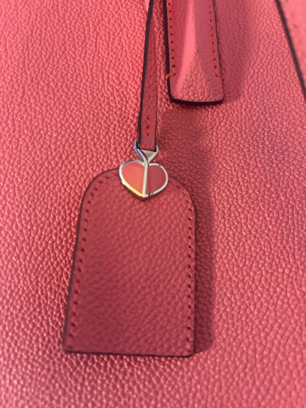 kate spade Coral Pebbled Leather Double-Strap Tote